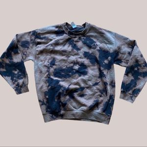 Reverse tie dyed bleached sweatshirt